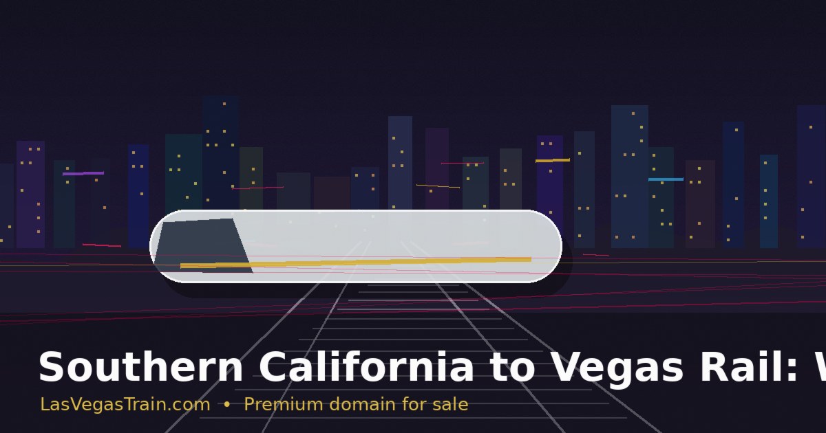 Southern California to Vegas Rail: Why the Corridor Has Brand Value