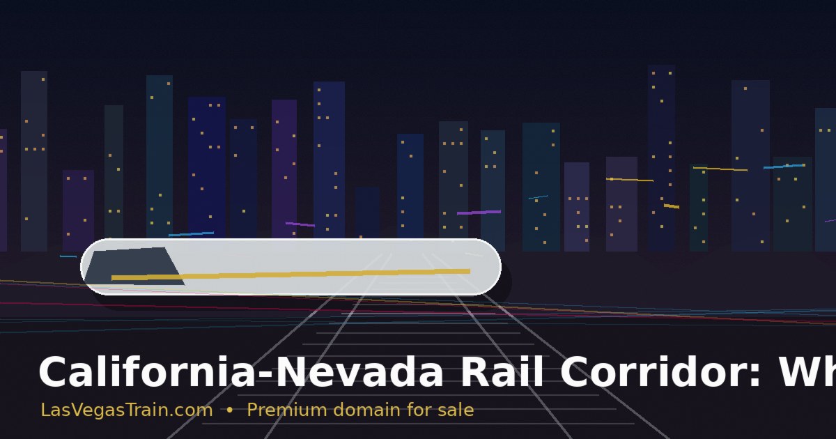 California-Nevada Rail Corridor: Why the Route Is Bigger Than One Trip