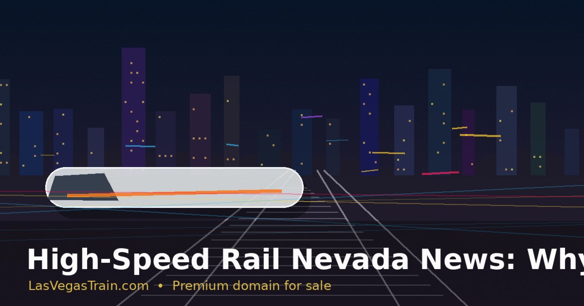 High-Speed Rail Nevada News: Why the State Has a Transportation Story