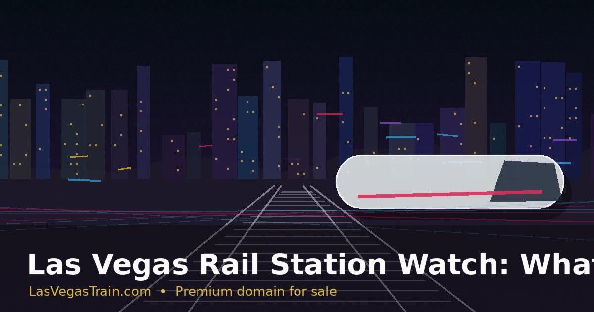 Las Vegas Rail Station Watch: What a Flagship Station Could Unlock