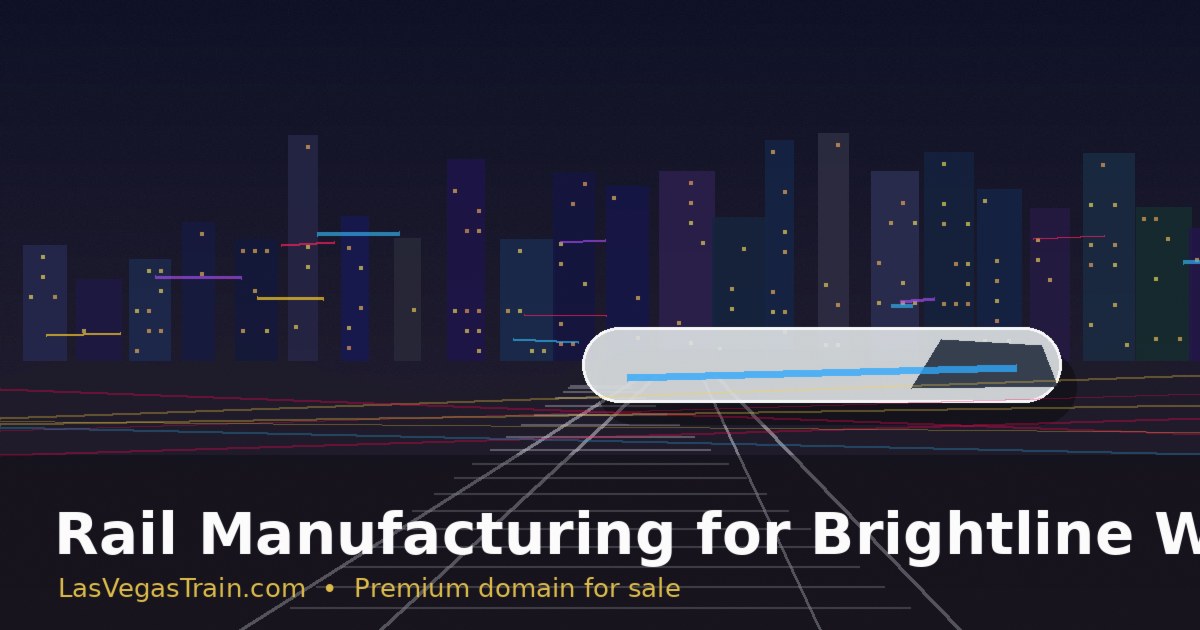 Rail Manufacturing for Brightline West: Why Trainsets Create Headlines